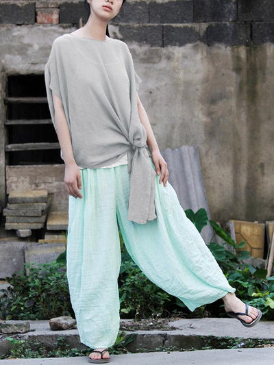 Loose Comfortable Pure Cotton&Color Pants