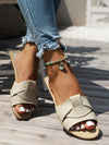 Hollow Open Toe Split-Joint Slippers