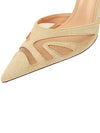 Hollow Pointed-Toe Split-Joint Pumps Sandals